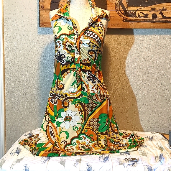 Michael P Size L Halter Mini Dress - Picture 2 of 10